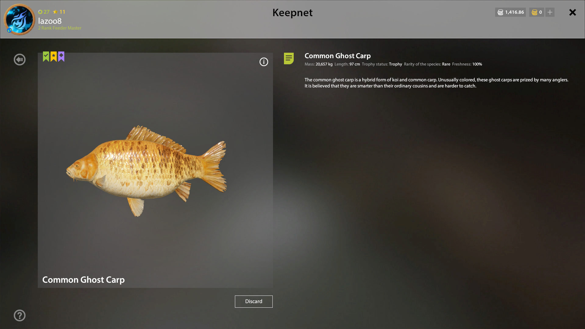 Trophy The Amber Lake