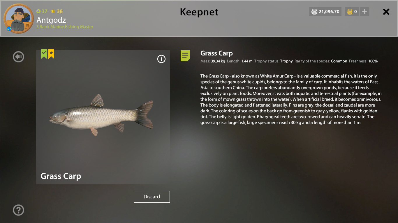 Grass Carp | Other Countries | Bottom Fishing