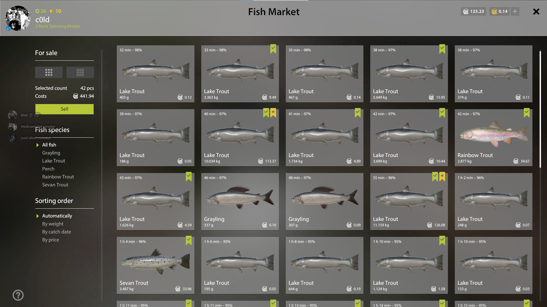 Lake Trout | Other Countries | Spinning